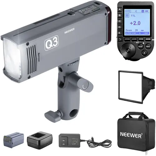 Neewer Q3 200Ws 2.4G TTL Flash With Diffuser and QPRO Trigger for Sony