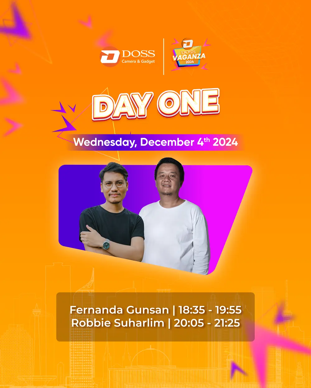 Ini Dia Jadwal Workshop Marathon DOSS Vaganza 2024 di Senin 4 Desember 2024.