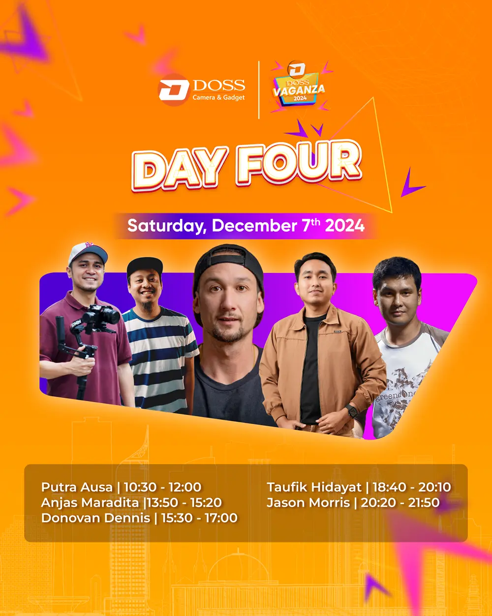 Ini Dia Jadwal Workshop Marathon DOSS Vaganza 2024 di Jumat 7 Desember 2024.