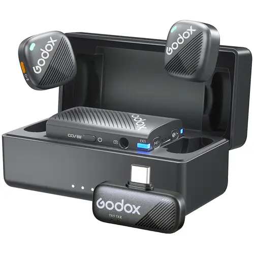 Godox Cube-C Combo 2-Person Wireless Microphone System For Camera and Mobile Devices