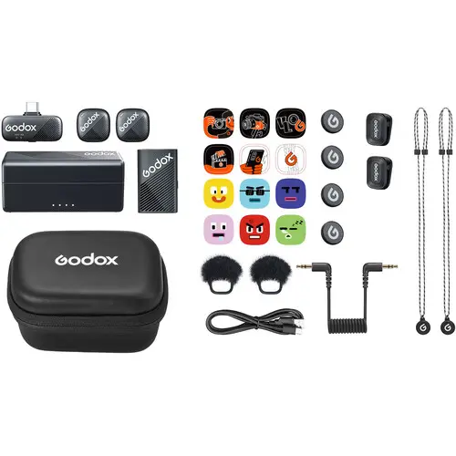 Godox Cube-C Combo 2-Person Wireless Microphone System For Camera and Mobile Devices