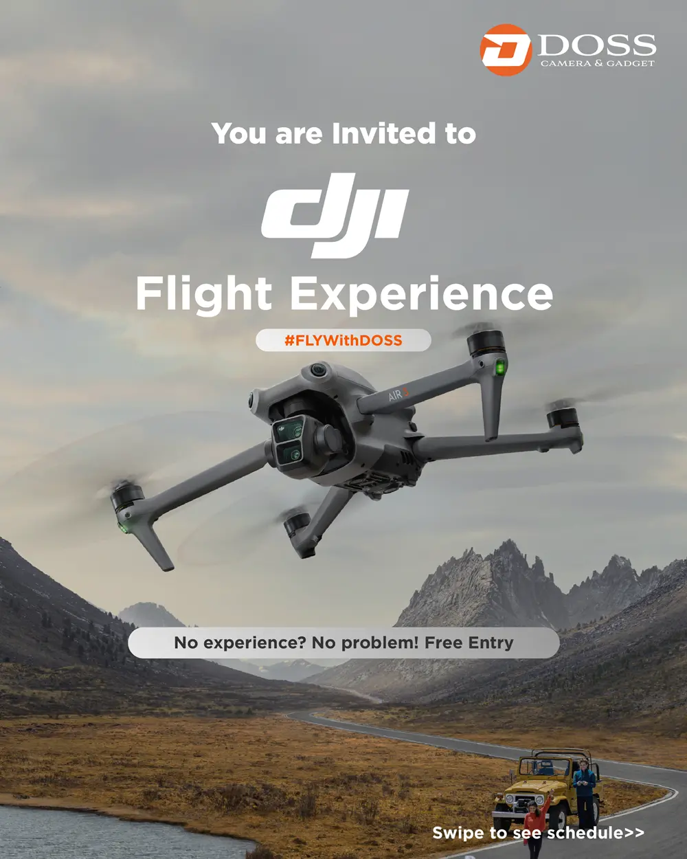 Yuk ikutan DJI Flight Experience Bulan Juni 2025 Ini, Bisa Coba Terbangkan Drone Gratis Bareng DOSS.