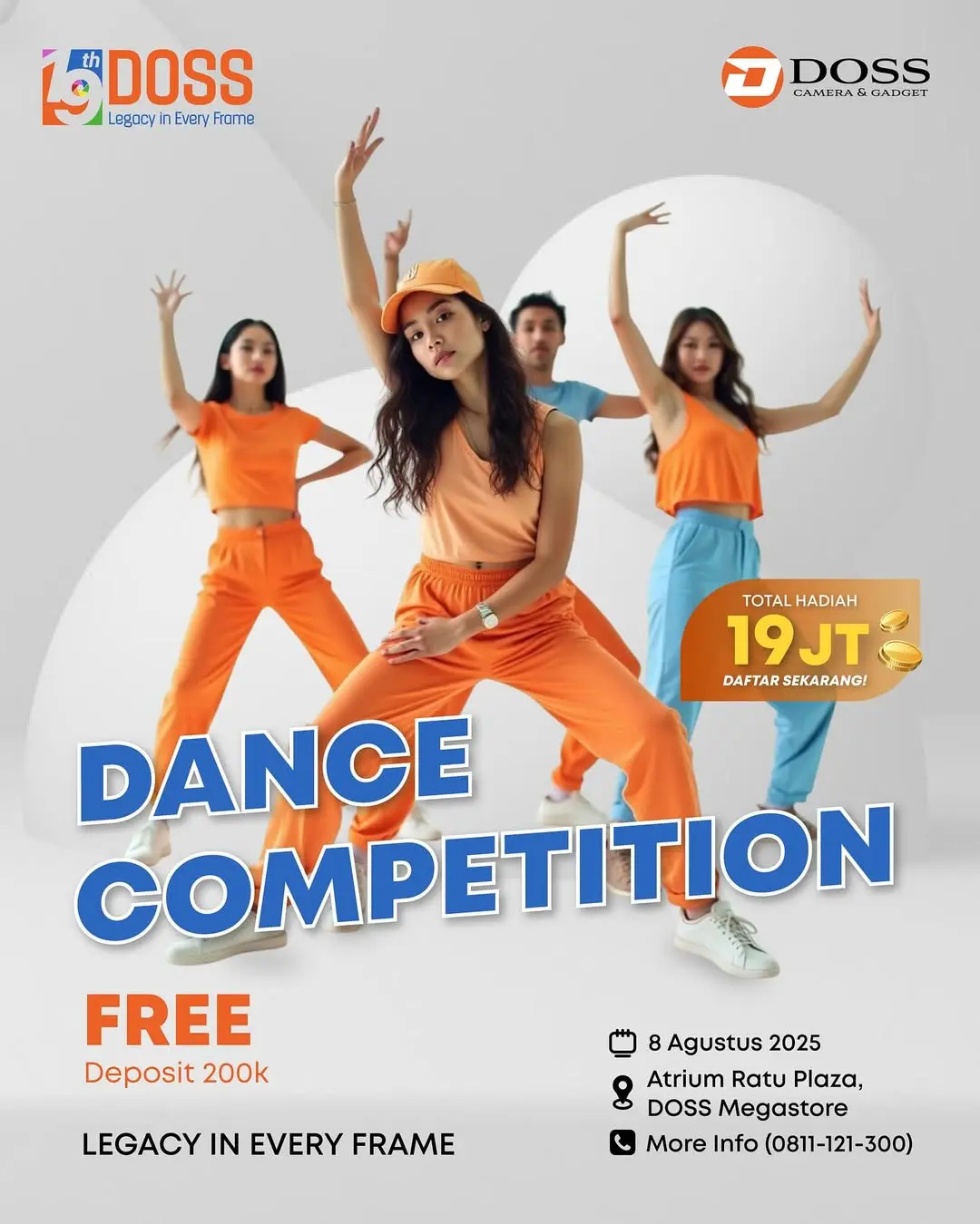DOSS Gelar Modern Dance Competition Spesial DOSS Anniversary ke-19, Total Hadiah 19 Juta Rupiah! Yuk Ikutan.