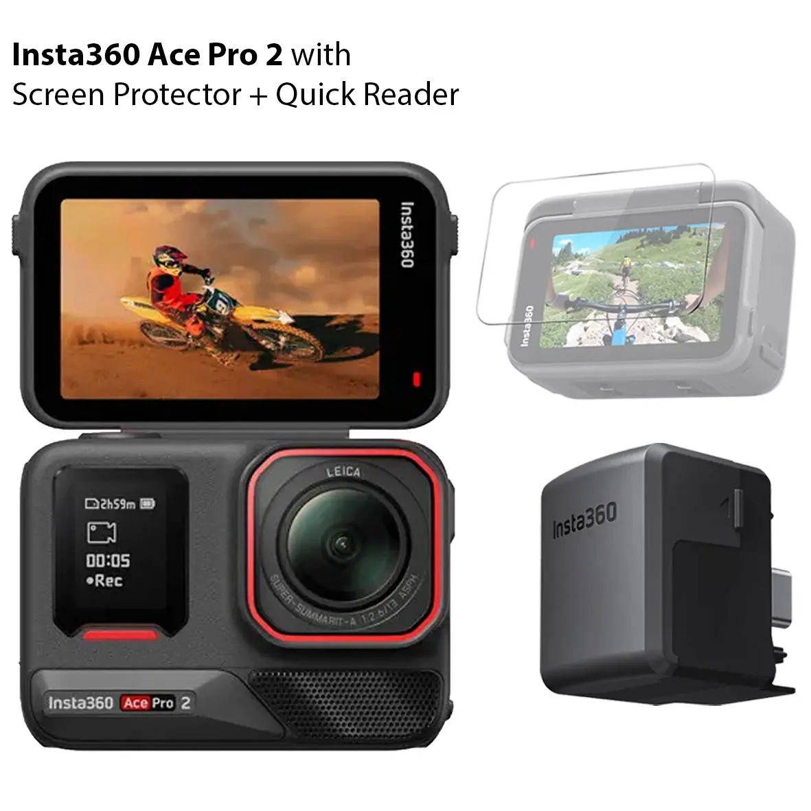 Insta360 Ace Pro 2 Standard Bundle+ Screen Protector + Quick Reader