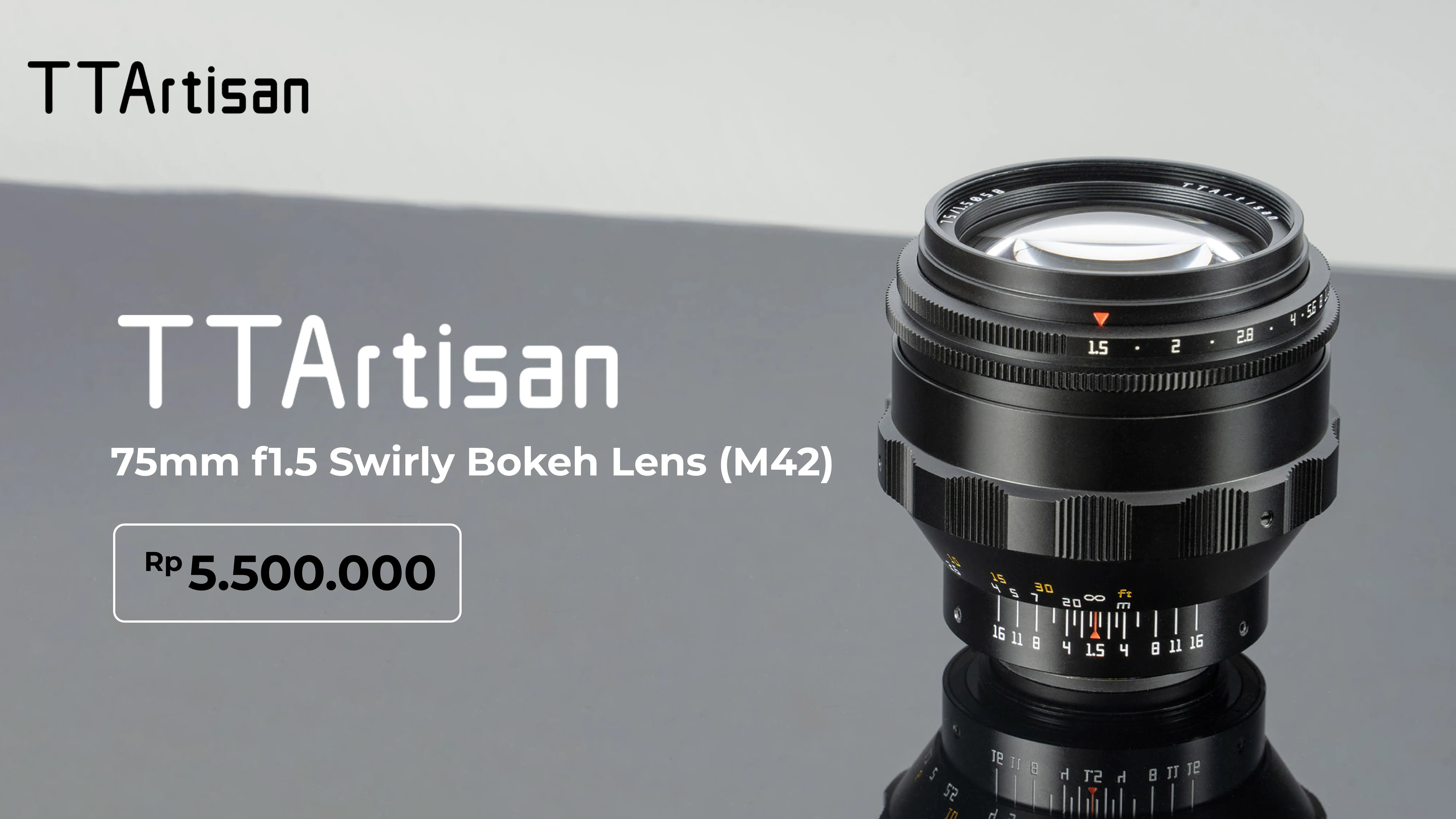 [#18227] TTArtisan 75mm f1.5 Swirly Bokeh Lens (M42)