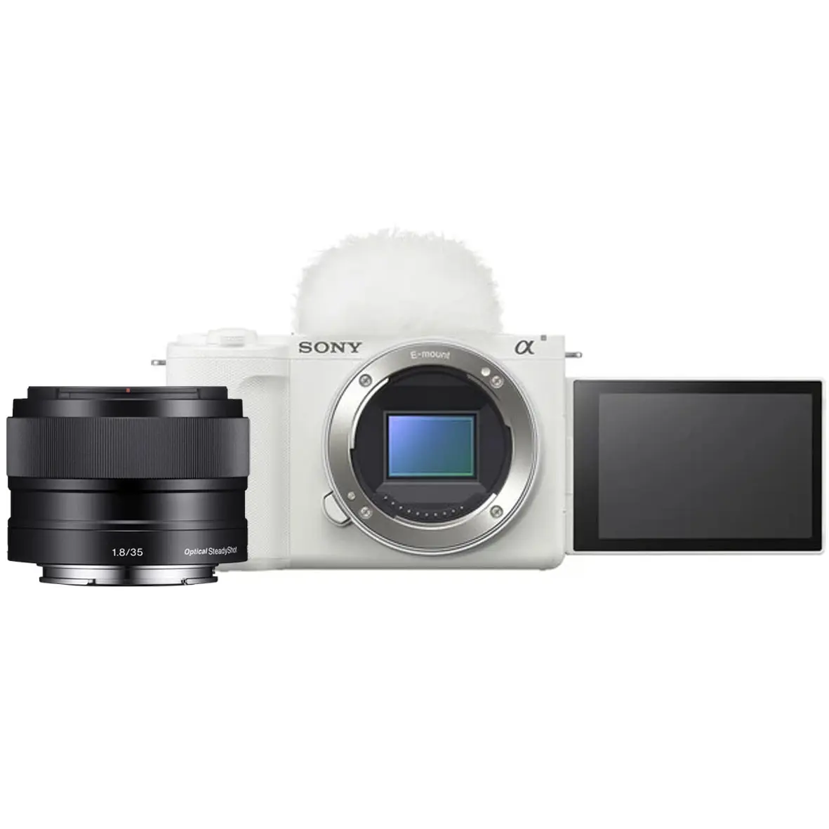 Sony ZV-E10 II Mirrorless Camera Body Only (White) with Sony E 35mm f1.8 OSS Lens