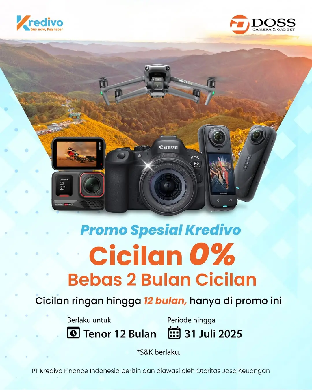 Yuk Upgrade Gear Fotografi dan Videografi Kamu di DOSS! Ada Cicilan 0% + Gratis 2 Bulan dari DOSS x Kredivo.