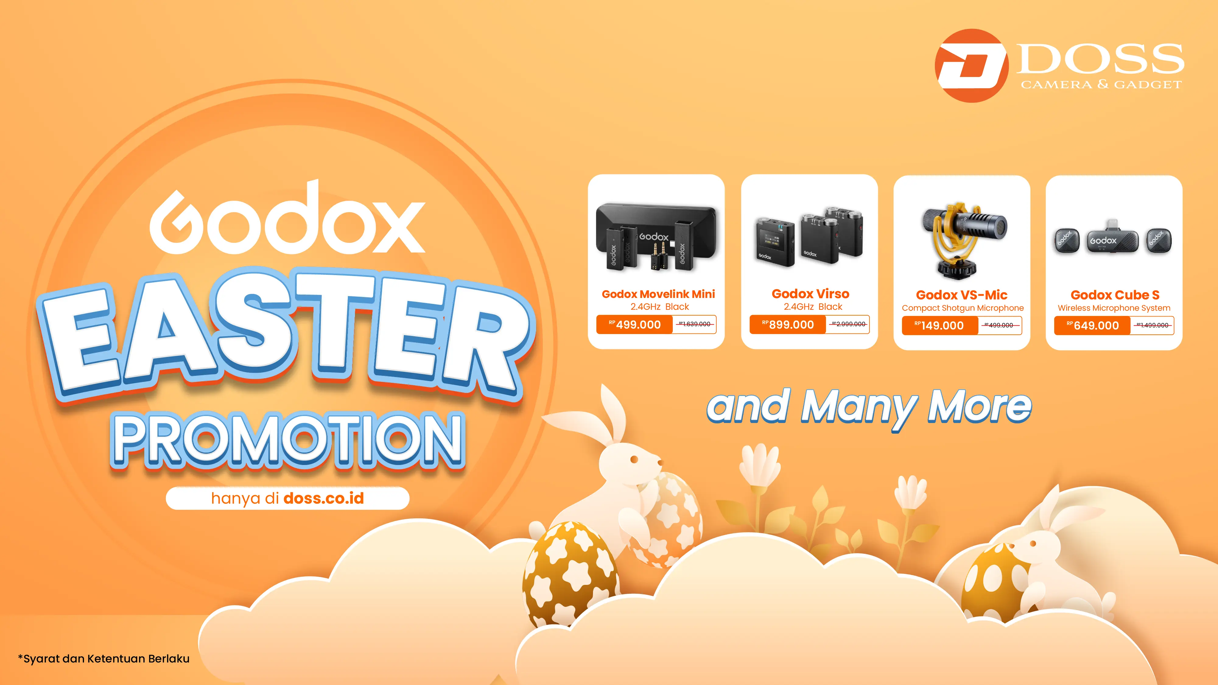 Godox Easter Promotion: Diskon Mic & Gear Audio Mulai dari Rp149.000 di DOSS.