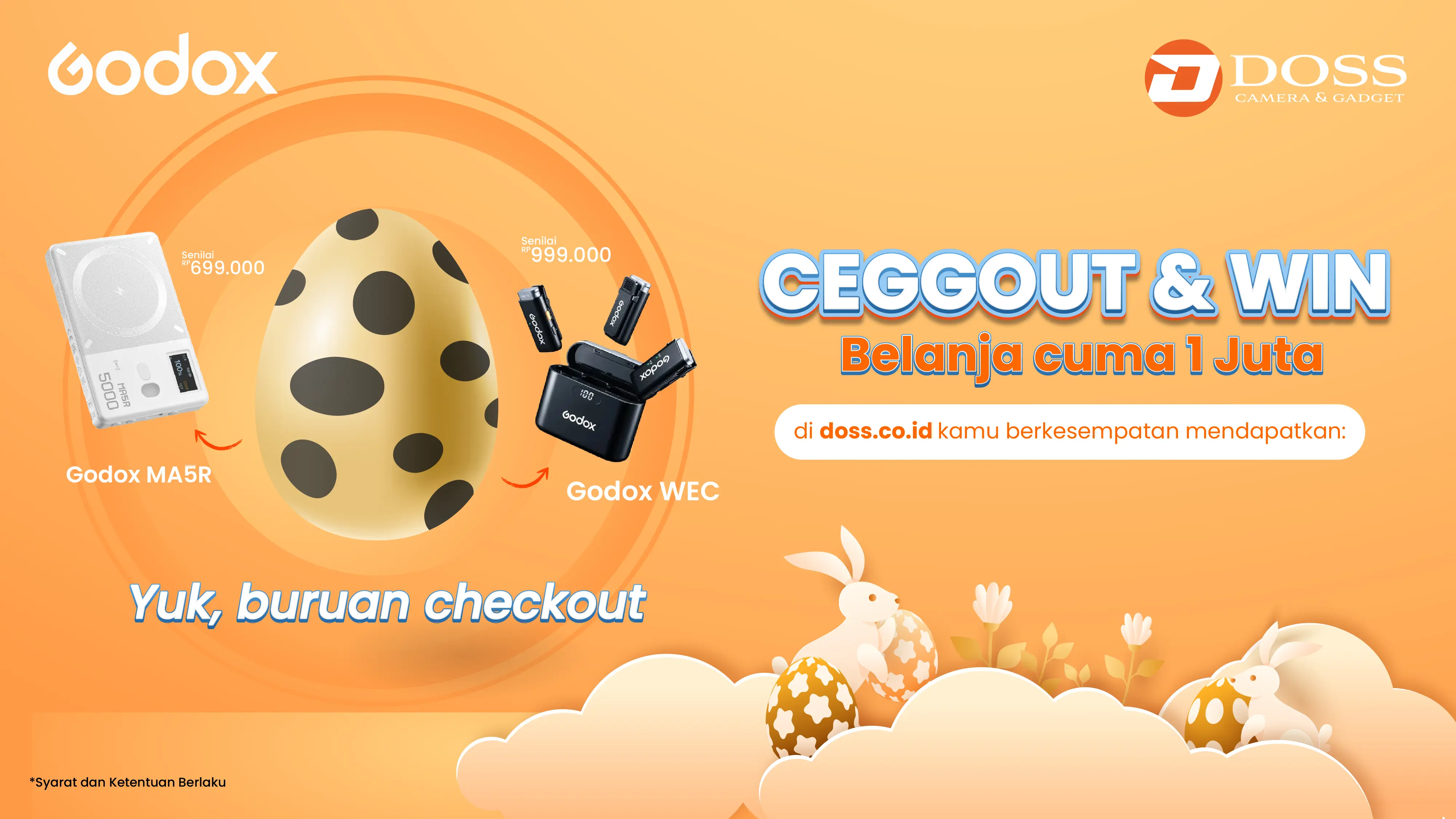 Ceggout & Win: Belanja Cuma 1 Juta Bisa Bawa Pulang Produk Godox Keren!