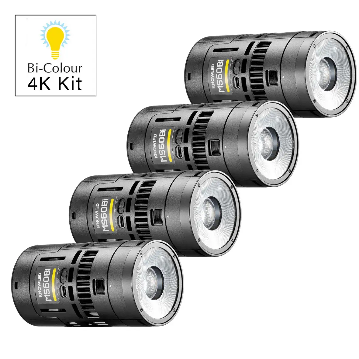 Godox Knowled MS60Bi 4K Bi-color Video LED Light (4-light kit)