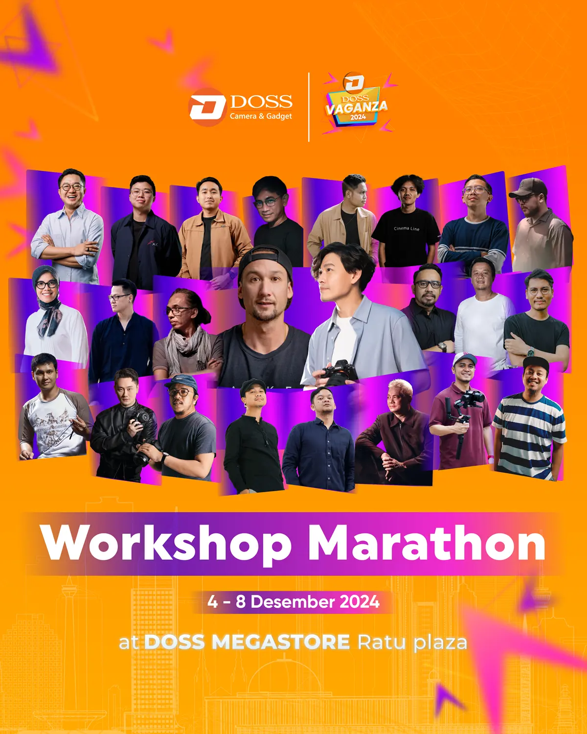 Ayo Ikutan Workshop Fotografi dan Videografi Gratis Special DOSS Vaganza 2024 di DOSS Megastore Ratu Plaza.