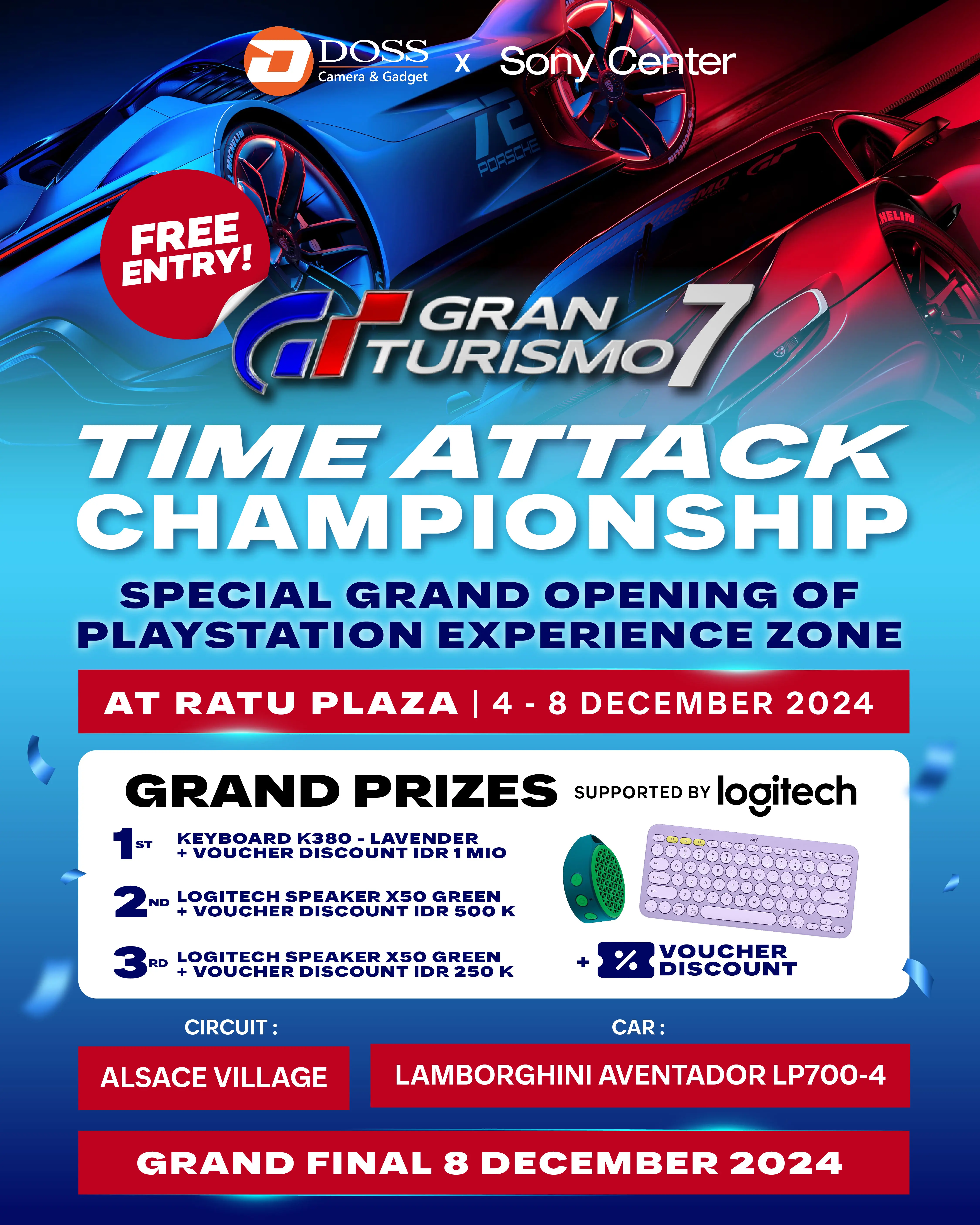 Yuk Ikutan Gran Turismo Time Attack Championship Special Grand Opening Playstation Experience Zone di Mall Ratu Plaza