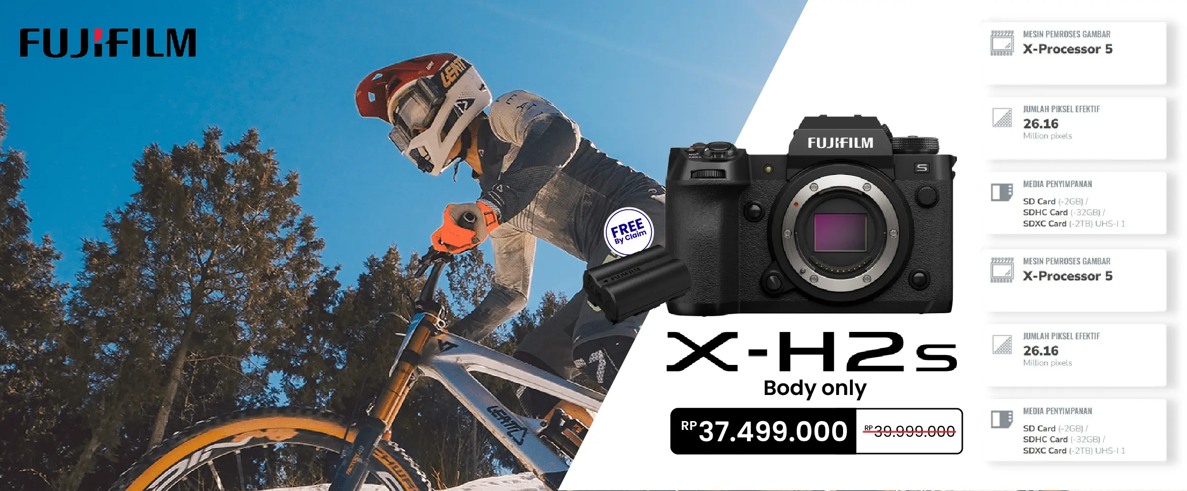 Fujifilm X-H2S Mirrorless Camera (Body Only)