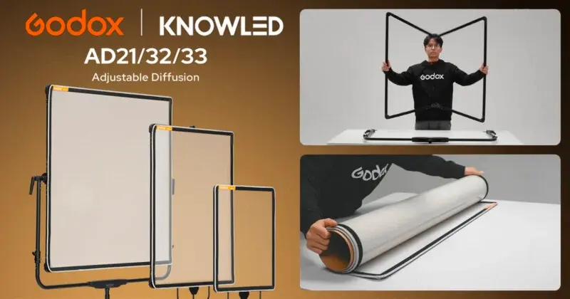 Godox Knowled AD21/AD32/AD33 Adjustable Diffusion Dirilis, Seperti Lampu yang Punya Filter ND.