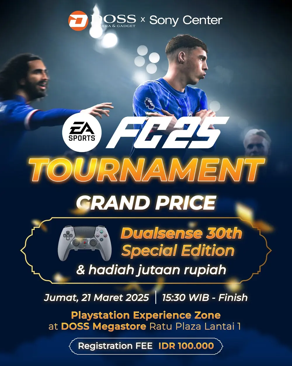 Tunjukkan Skill Kamu di FC25 Tournament Special DOSS Midnight Sale, dan Menangkan Hadiah Utama Dualsense 30th special edition